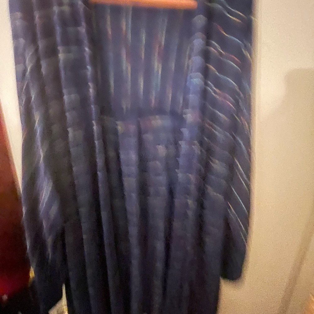 Torrid Navy and Multicolor Striped Top